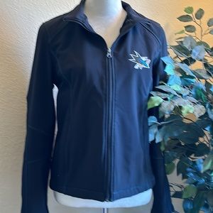 San Jose Sharks Women's Long Sleeve Black Full Zip Jacket